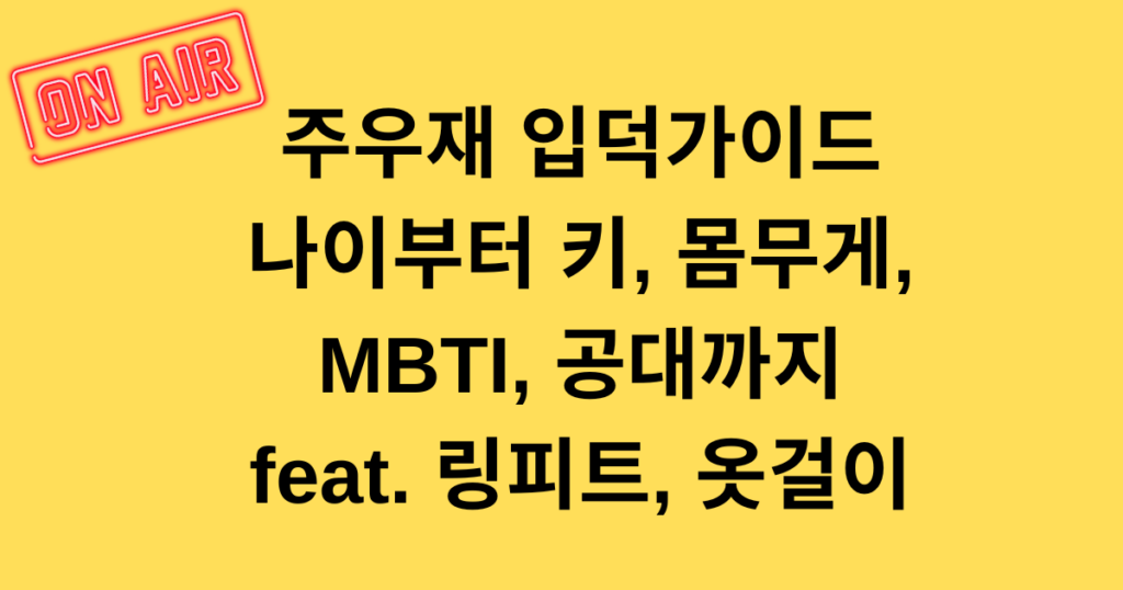 주우재 입덕가이드 – 나이부터 키, 몸무게, MBTI, 공대까지 feat. 링피트, 옷걸이