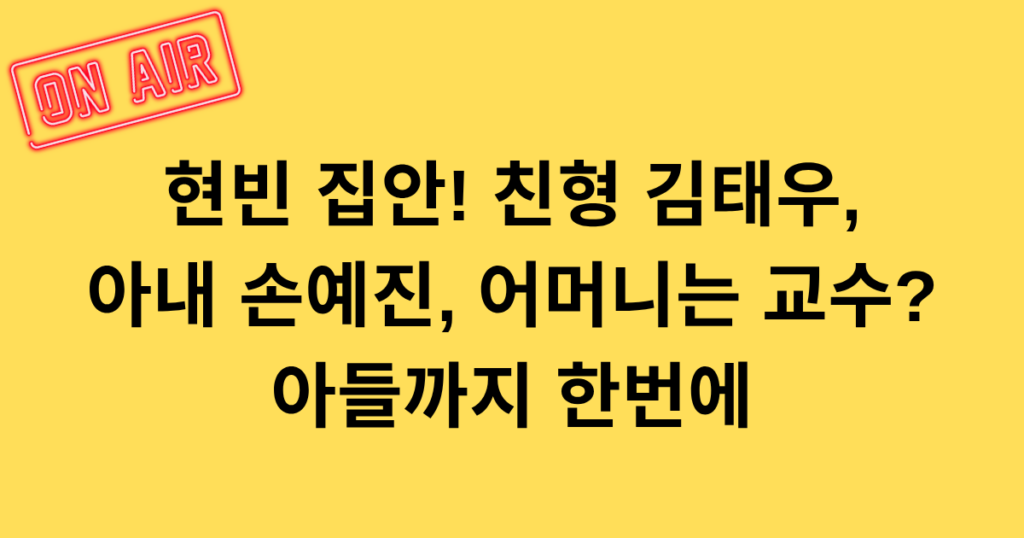 현빈 집안! 친형 김태우, 아내 손예진, 어머니는 교수? 아들까지 한번에